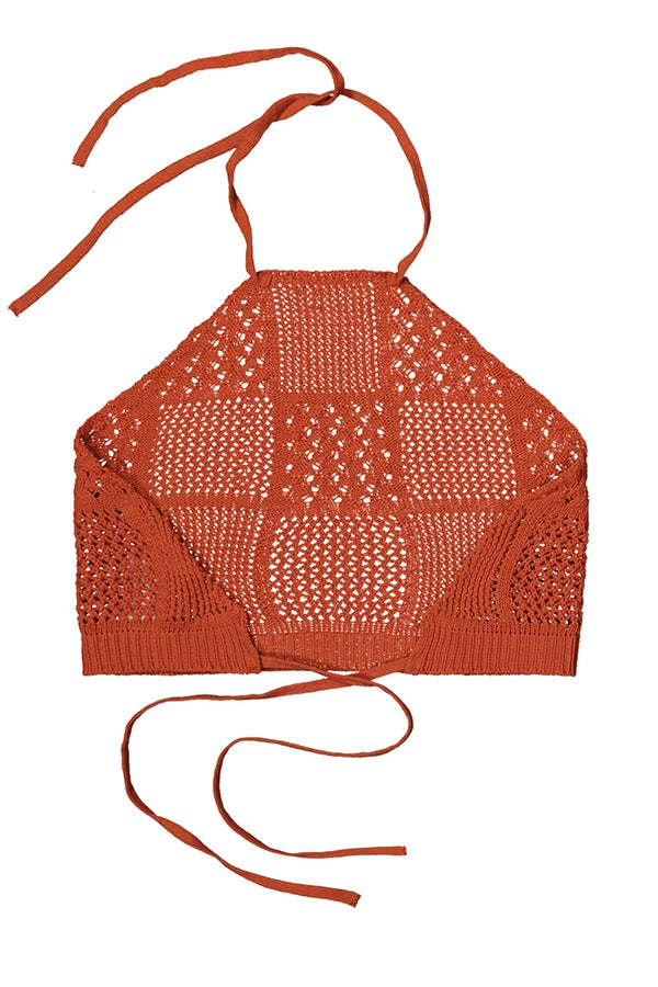 Soda - Crochet top - Coral