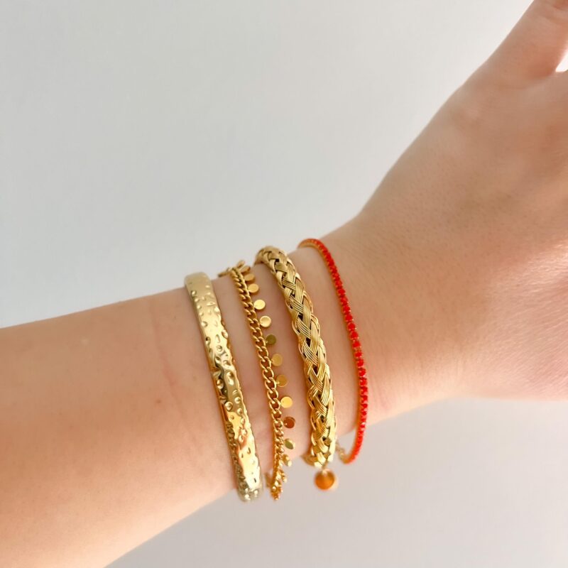 Sodabijoux - Bracciale rigido maglia intrecciata
