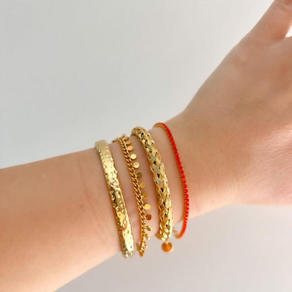 Sodabijoux - Bracciale rigido maglia intrecciata