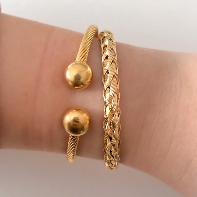 Sodabijoux - Bracciale rigido maglia intrecciata