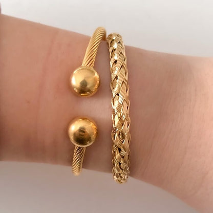 Sodabijoux - Bracciale rigido maglia intrecciata