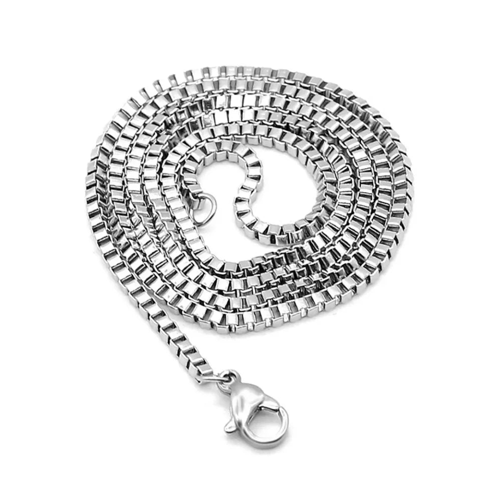 SODA - steel necklace - square link