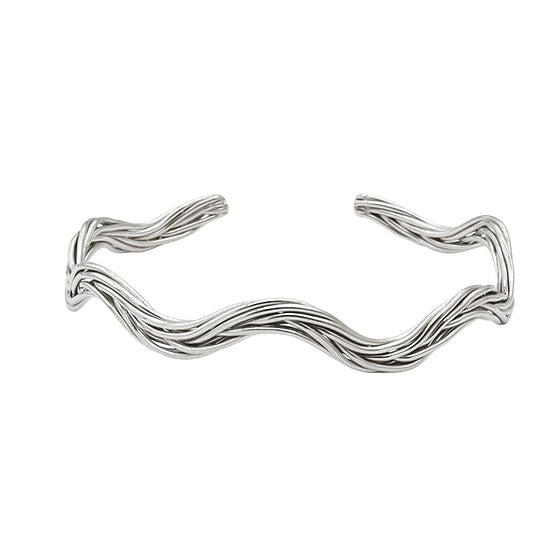 Sodabijoux - Semi-rigid wavy bracelet - steel