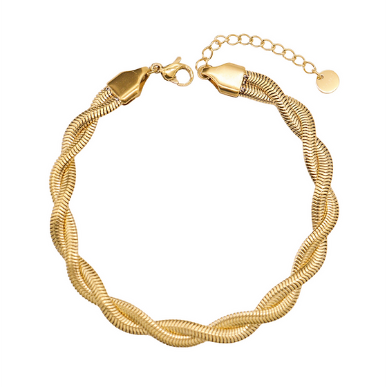 Sodabijoux - Snake braid bracelet - Gold