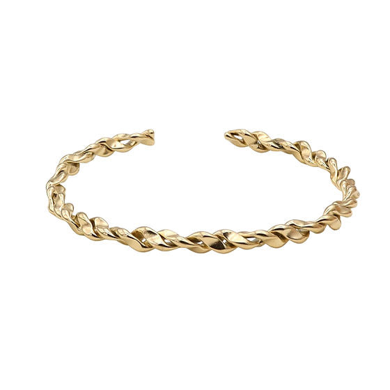 Sodabijoux - Semi-rigid torchon bracelet - Gold