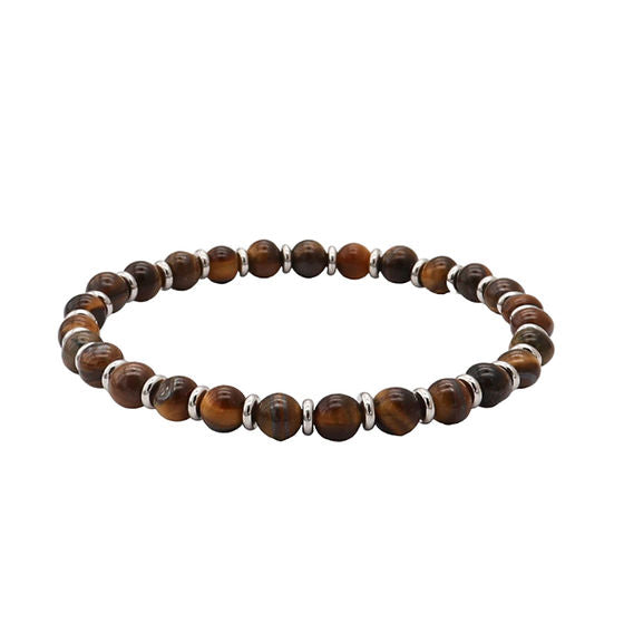 Soda - 6 mm hard stone stretch bracelet - Tiger eye