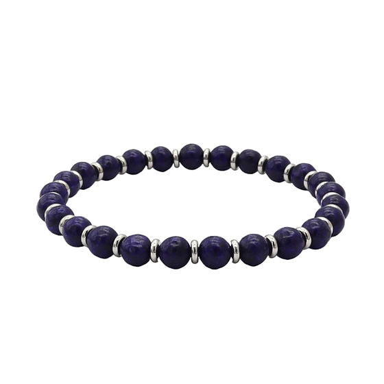 Soda - Bracciale stretch pietre dure 6 mm - Sodalite Blu