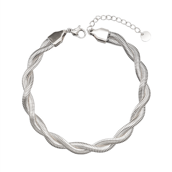 Sodabijoux - Bracciale snake treccia - acciaio