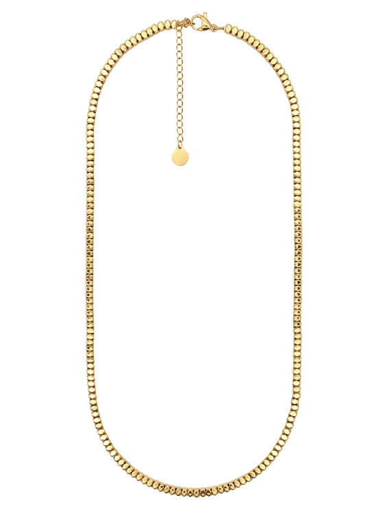 SODA - faceted bead necklace - gold