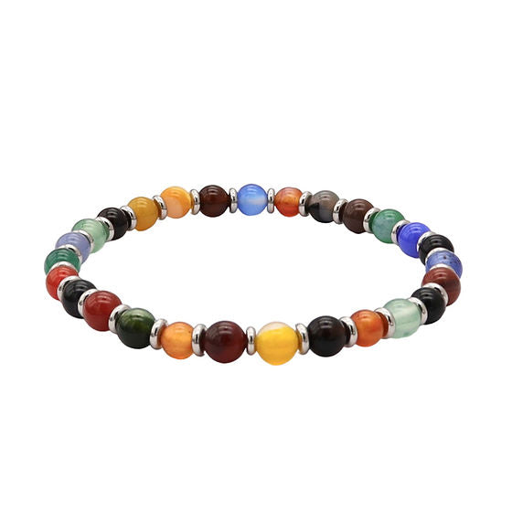 Soda - Bracciale stretch pietre dure 6 mm - quarzo multicolore