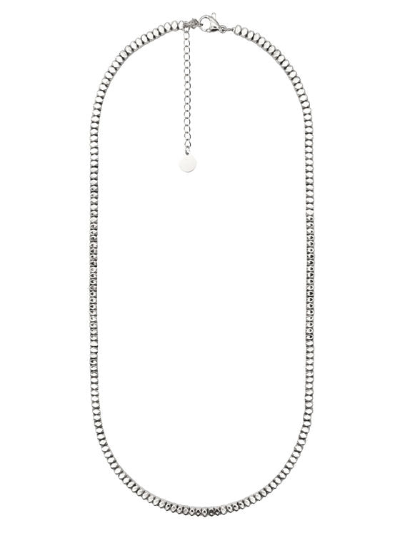 SODA - faceted bead necklace - steel
