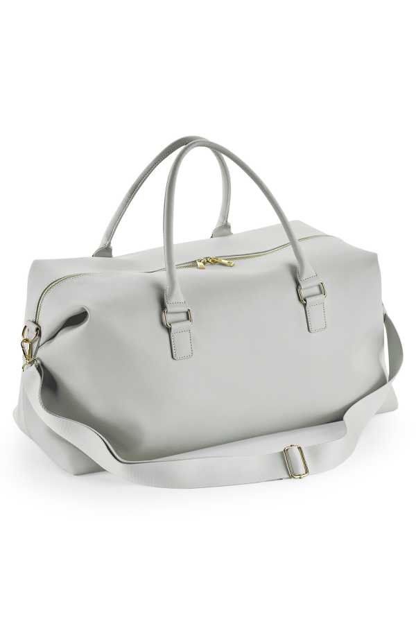 SODA - Boutique Saffiano Weekender Bag - Soft Grey