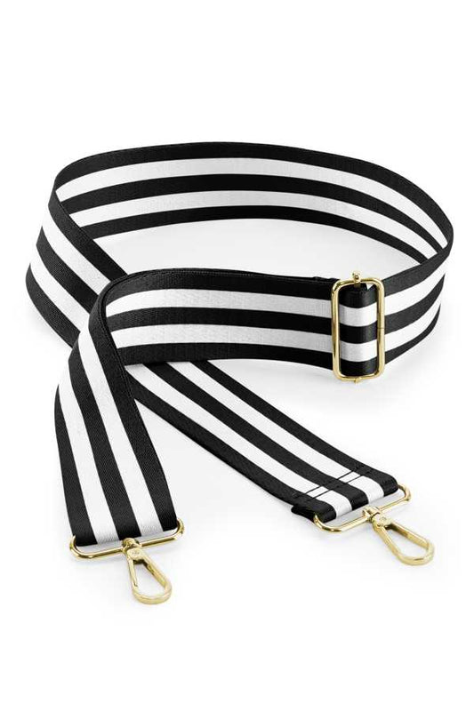 SODA - Boutique Adjustable Bag Strap universal shoulder strap - Black/white