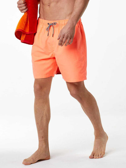 SODA -  Recycled beachwear shorts - ORANGE FLUO