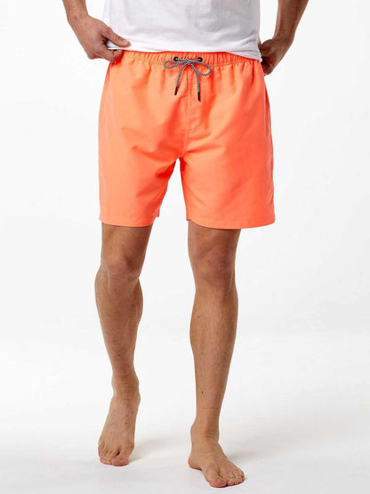 SODA -  Recycled beachwear shorts - ORANGE FLUO