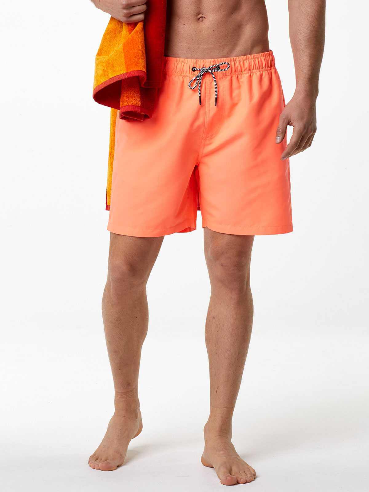 SODA -  Recycled beachwear shorts - ORANGE FLUO