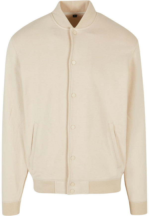 Liberty by SODA - varcity jacket in brushed fleece - Cream