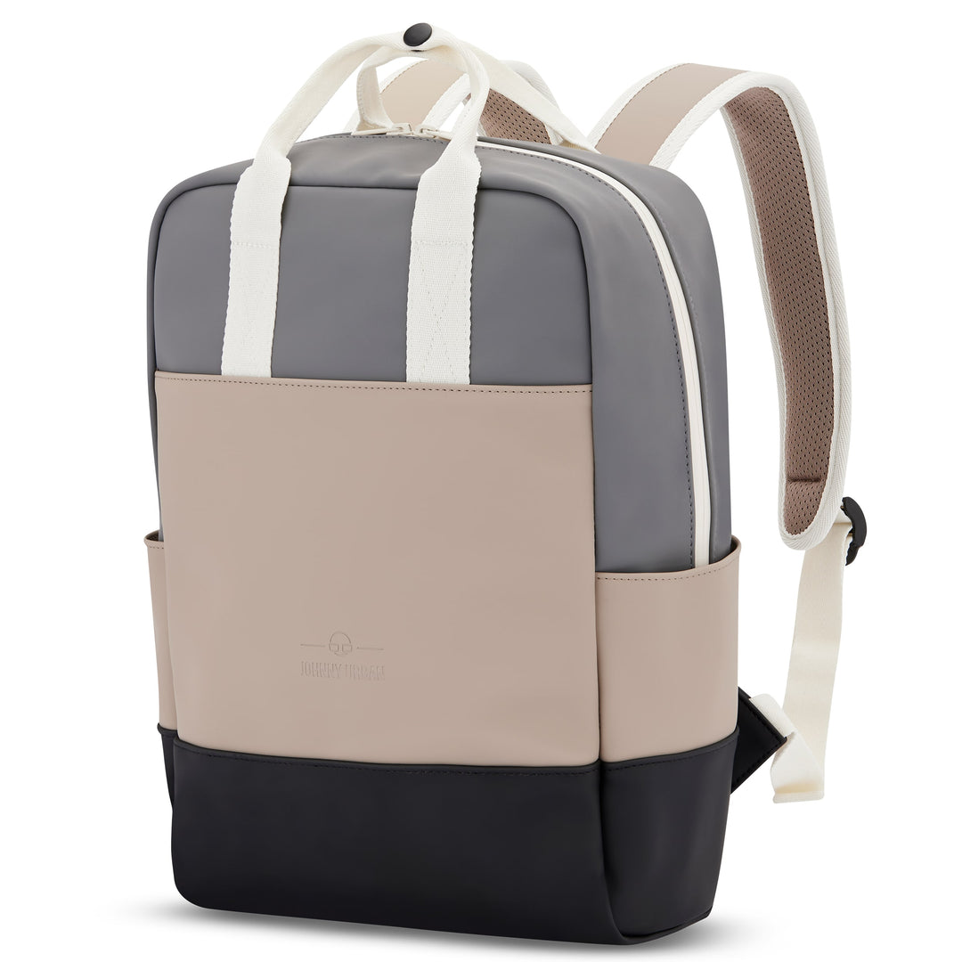 JOHNNY URBAN "hailey" backpack bag - beige and grey