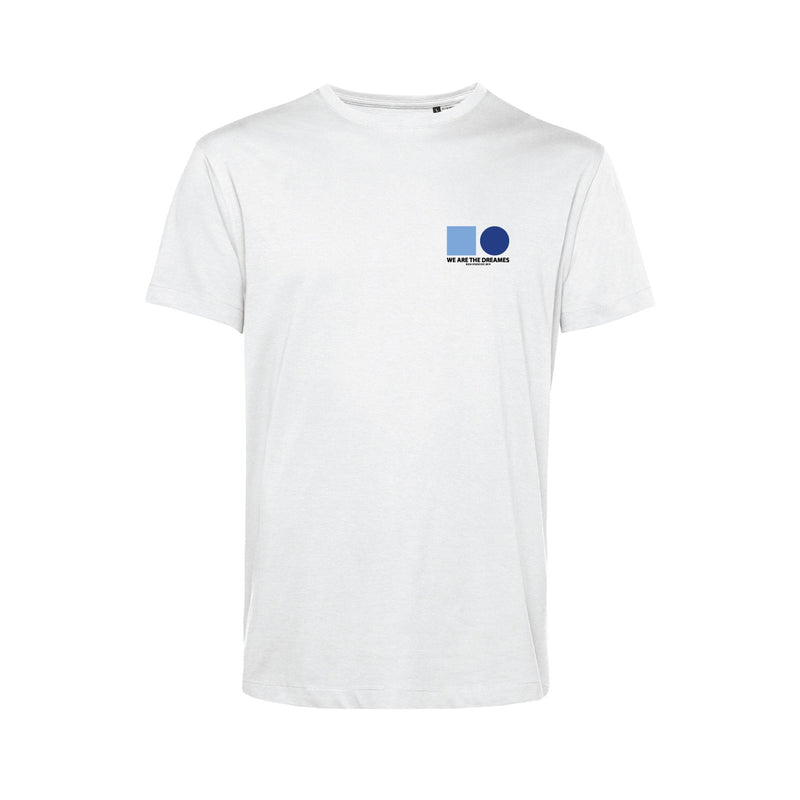 Soda Studio - White Geometric T-Shirt - Cyan