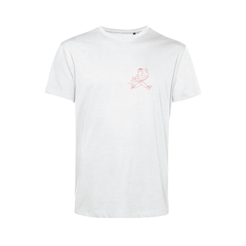 Soda Studio - White T-Shirt - Salmon