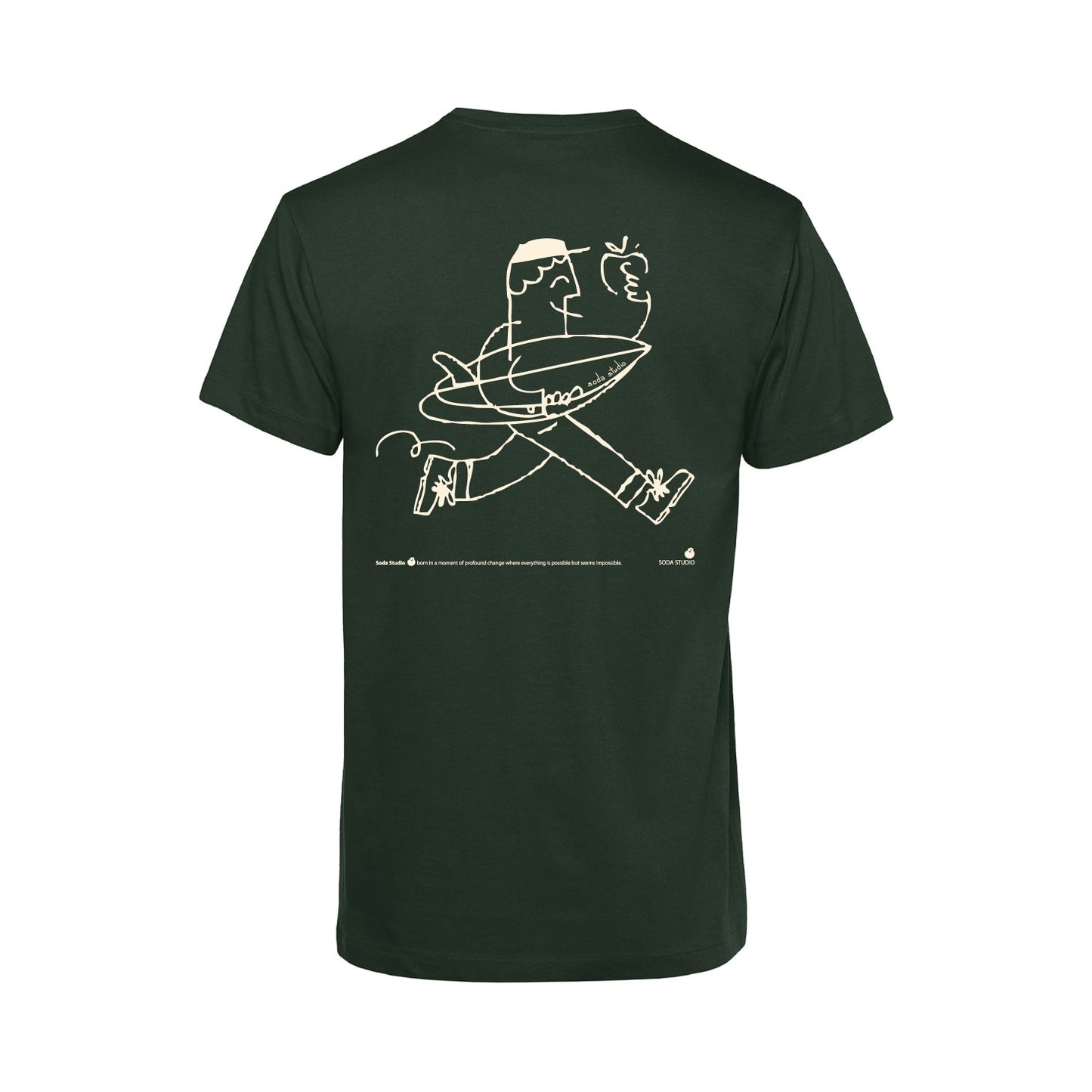 Soda Studio - Green Surfer T-Shirt - Cream