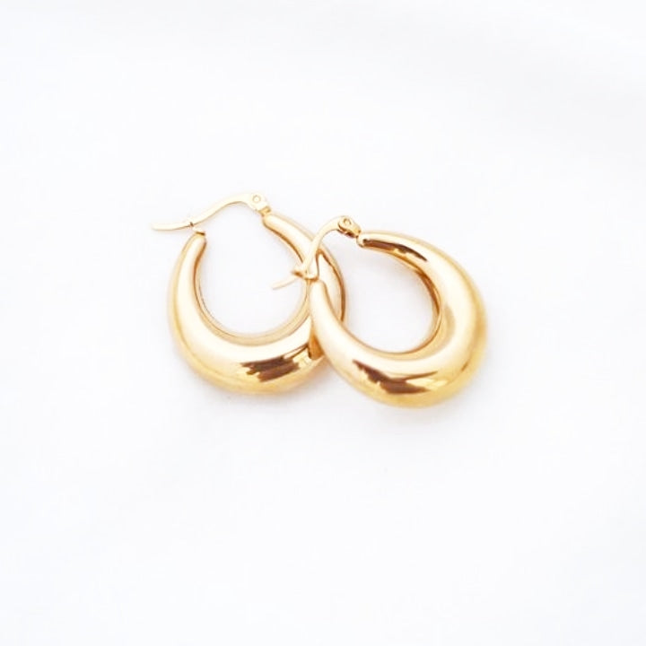 SODABIJOUX - Steel earrings - moon