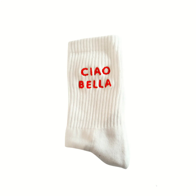 SODA STUDIO - Ciao bella terry sock - white
