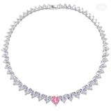 SODABIJOUX - steel and zircon necklace - Heart