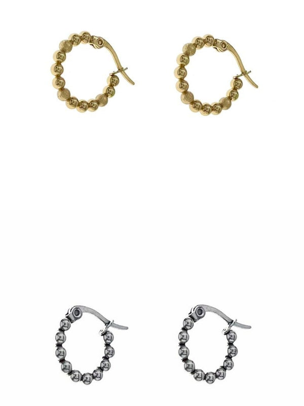 SODABIJOUX - Steel beaded earrings