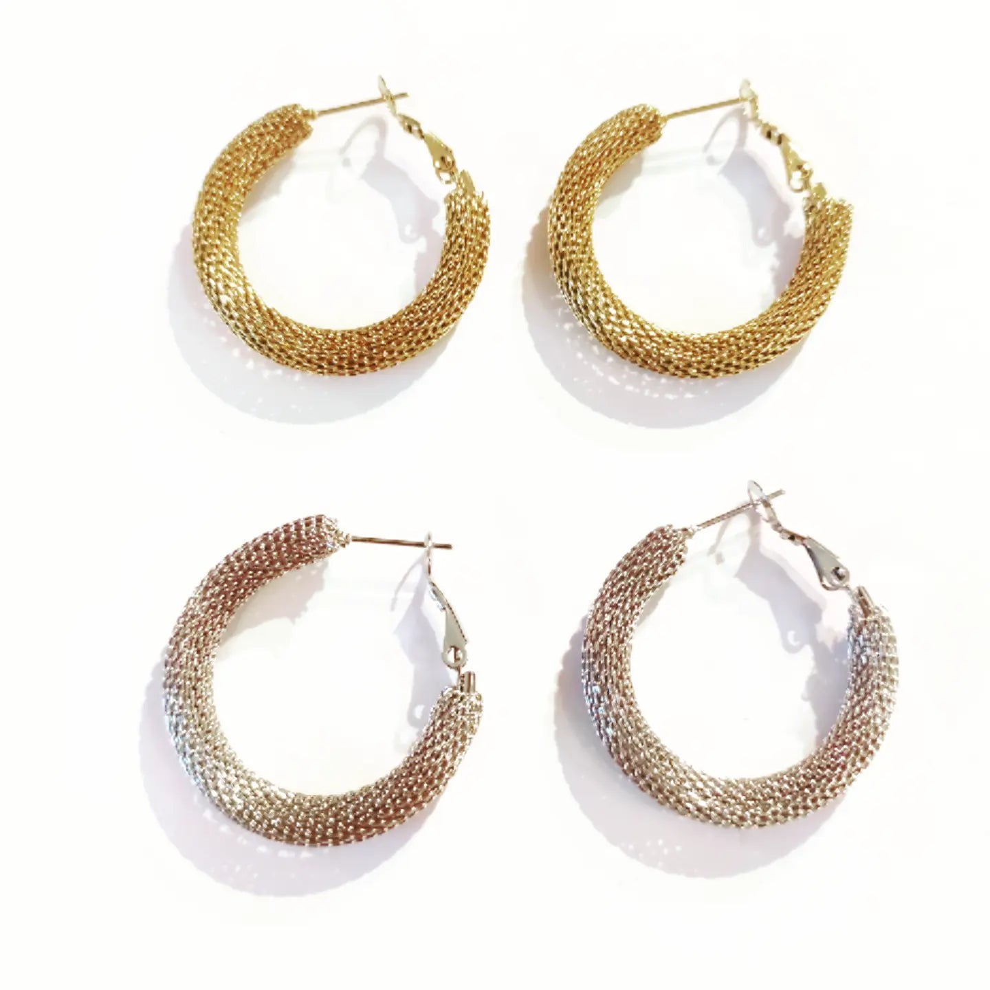 SODABIJOUX - Steel earrings - mesh circle