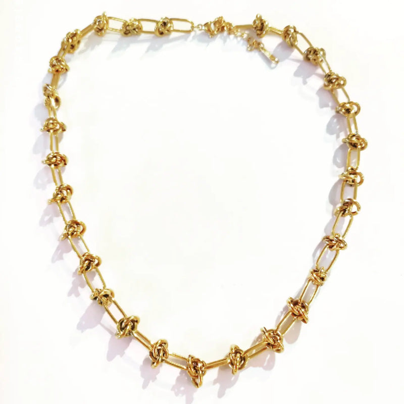 SODABIJOUX - steel necklace - Knot chain