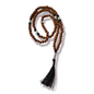 SODA - Tibetan wooden mala necklace - black and white