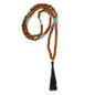 SODA - wooden Tibetan mala necklace - turquoise