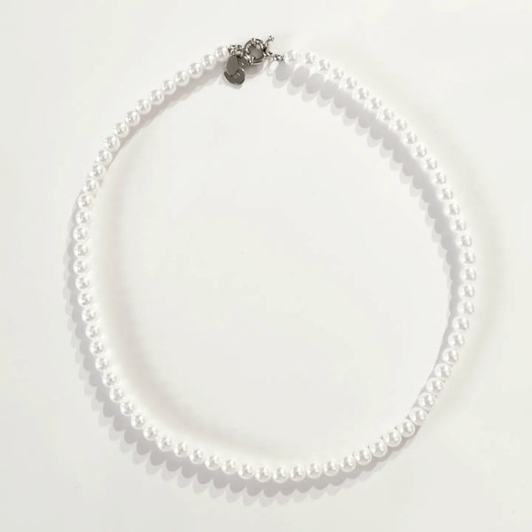SODA - pearl necklace - white