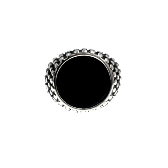 SODA - Black onyx dotted ring