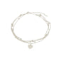 SODABIJOUX - steel anklet - Silver Heart