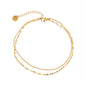 SODABIJOUX - steel anklet - Double gold twist