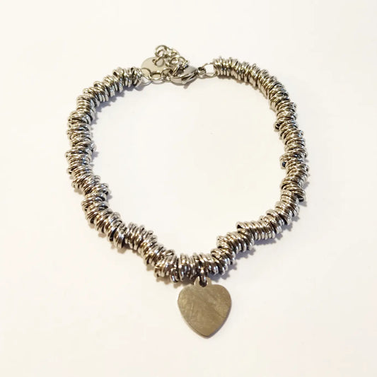SODABIJOUX - bracciale acciaio con cuore