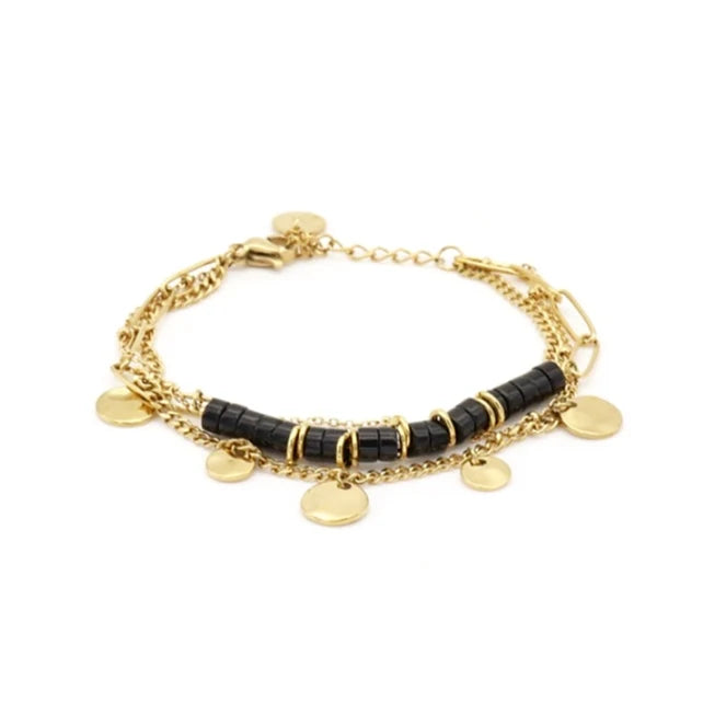 Sodabijoux - Black 3-strand bracelet