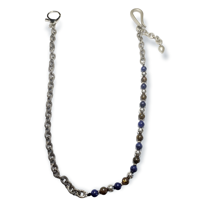 MATEREO - trouser chain in semi-precious stones and bronze