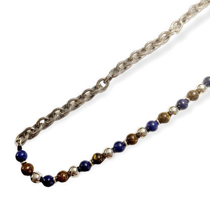 MATEREO - trouser chain in semi-precious stones and bronze