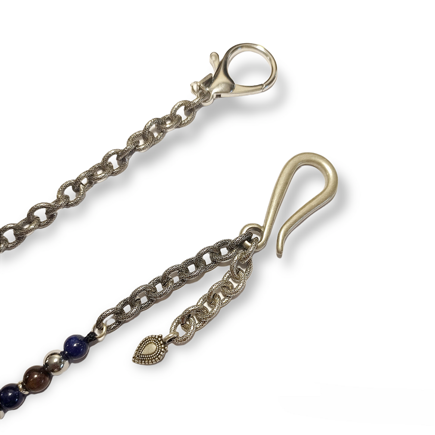 MATEREO - trouser chain in semi-precious stones and bronze