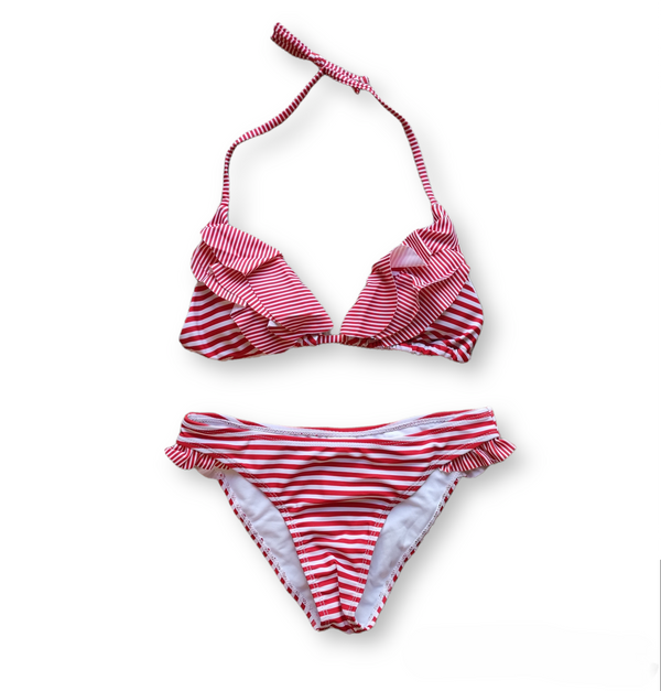 SODA - striped bikini - White Red