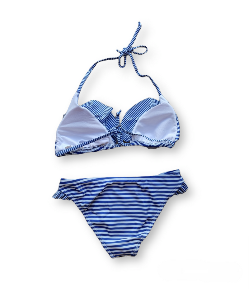 SODA - striped bikini - White Blue