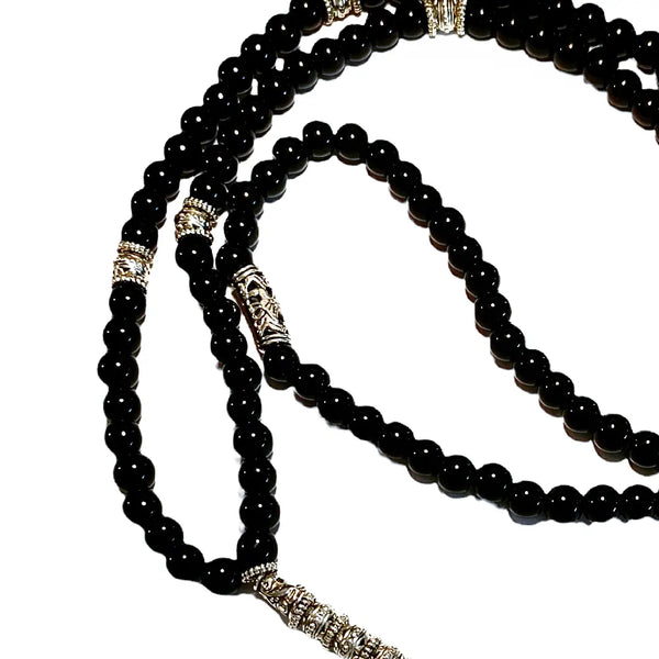 SODA - Tibetan onyx mala necklace - black