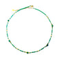 SODABIJOUX - shell necklace - gold and green