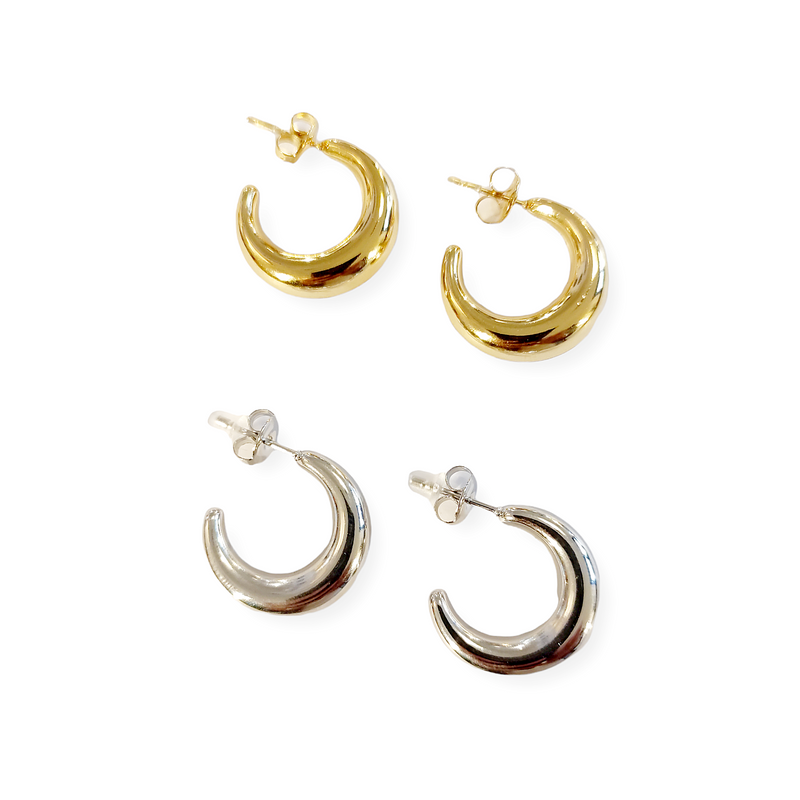 SODABIJOUX - Steel earrings - mini moon