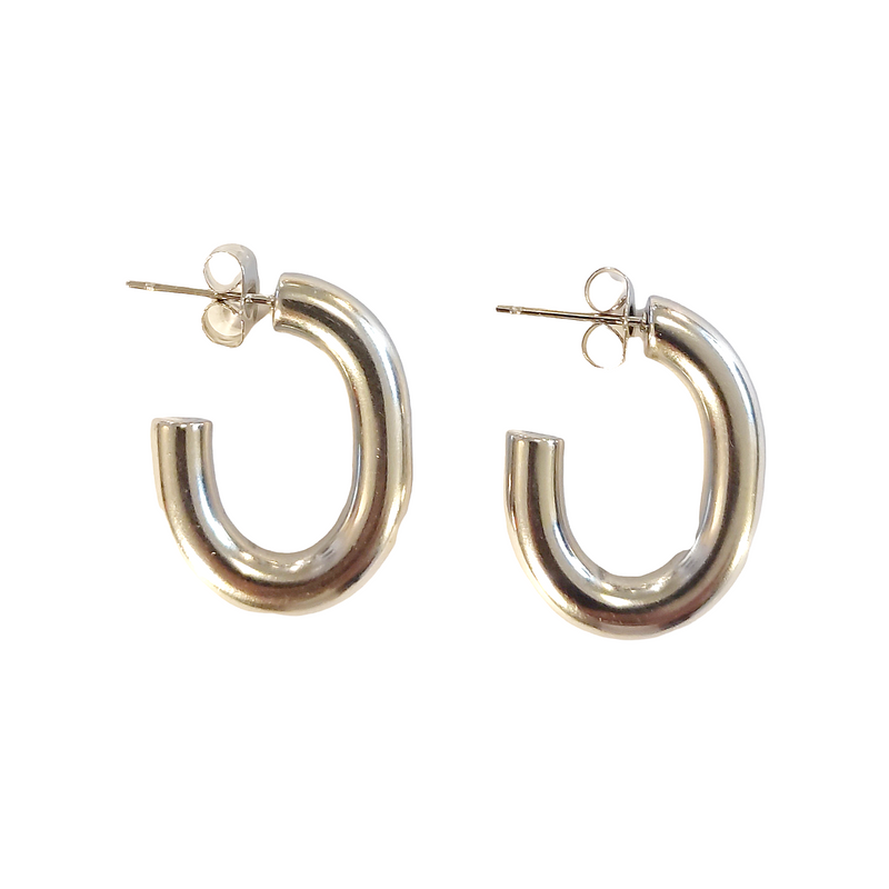 SODABIJOUX - Steel earrings - rounded