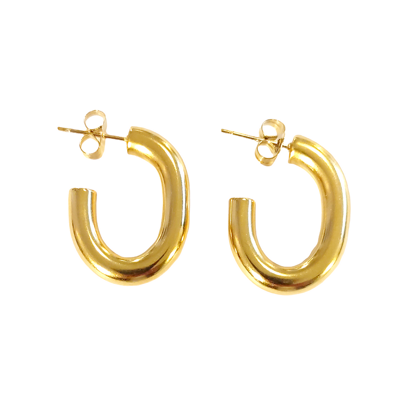 SODABIJOUX - Steel earrings - rounded