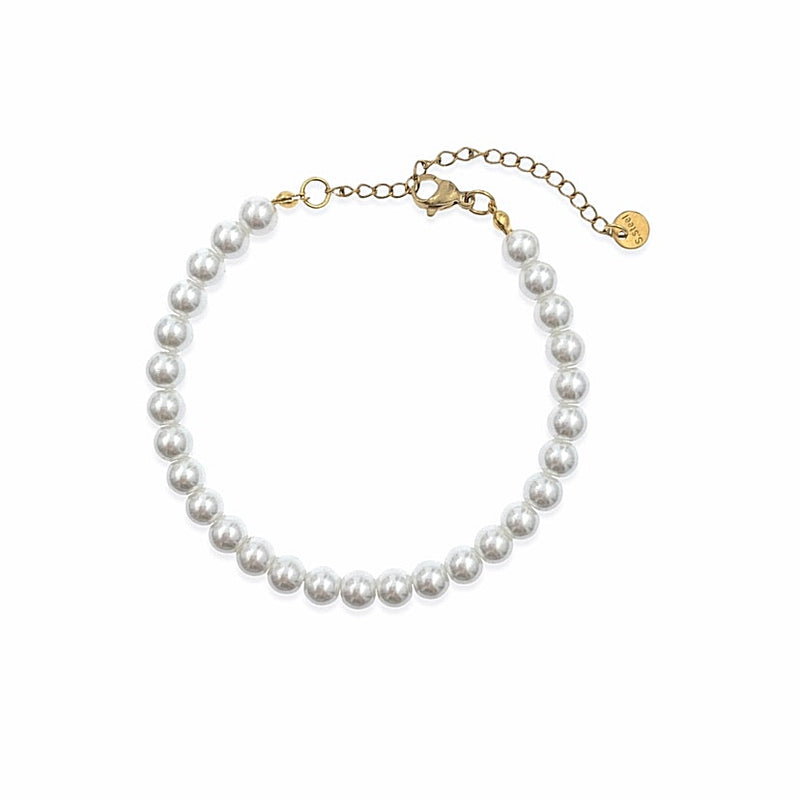 SODA - pearl bracelet - white and gold